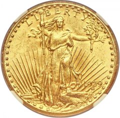Gold coin 20 Dollar American Double Eagle | Saint Gaudens | 1929