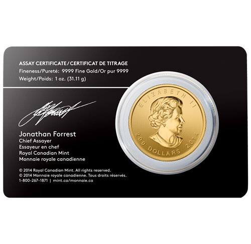 Zlatá investiční mince Howling Wolf 1 Oz | Call of the Wild | 2014