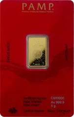 5g Gold Bar | Year Of The Dragon | Azure | Lunar Legends | PAMP