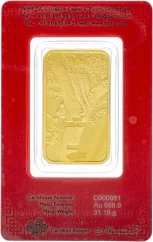 31,1g investiční zlatý slitek Rok Tygra | Lunar Legends | PAMP | 2022