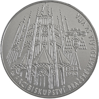 Stříbrná mince 200 Kč Založení pražského arcibiskupství | 1994 | Proof