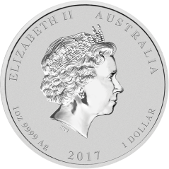 Stříbrná investiční mince Rok Kohouta 1 Oz | Lunar II | 2017