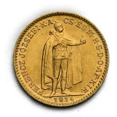 Zlatá minca 20 koruna Františka Jozefa I. | 1914 KB Bosna