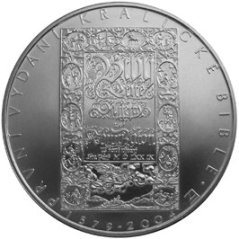Stříbrná mince 200 Kč 1. vydání Kralické bible | 2004 | Proof