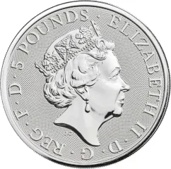 Stříbrná investiční mince White Lion 2 Oz | Queens Beasts | 2020