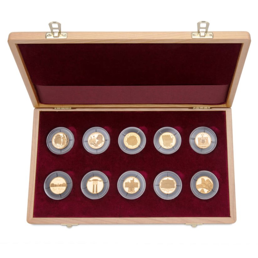 Set of 10 gold coins Deset století architektury | 2001 - 2005 | Proof