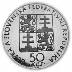 Stříbrná mince 50 Kčs Anežka Česká | 1990 | Proof