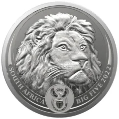 Stříbrná investiční mince Lev 1 Oz | Big Five II | 2022
