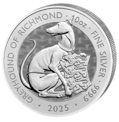 Srebna moneta Greyhound 10 Oz | Tudor Beasts | 2025