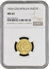 Zlatá mince Svatováclavský 1 Dukát | 1924 | NGC | MS 62