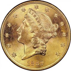 Gold coin 20 Dollar American Double Eagle | Liberty Head | 1889
