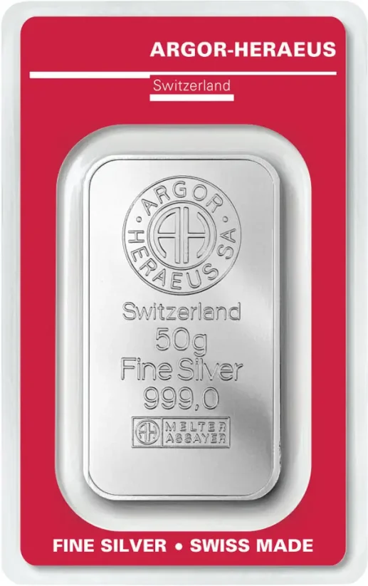 50g Srebrna Sztabka | Argor-Heraeus