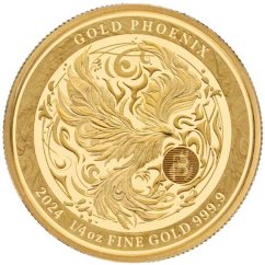 Zlatá investiční mince Phoenix 1/4 Oz | Niue | 2024