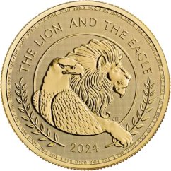 Gold coin Britannia 1 Oz | The British Lion and American Eagle | 2024