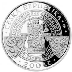 Stříbrná mince 200 Kč České Budějovice jako královské město | 2015 | Proof