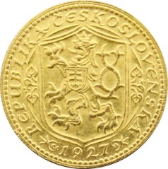 Zlatá minca Svatováclavský 1 Dukát | 1927