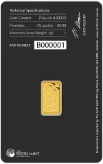 1g Gold Bar | Perth Mint