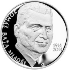 Strieborná minca 200 Kč Tomáš Baťa ml. | 2014 | Proof