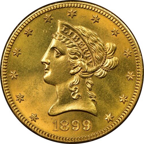 Gold coin 10 Dollar American Eagle | Liberty Head | 1899