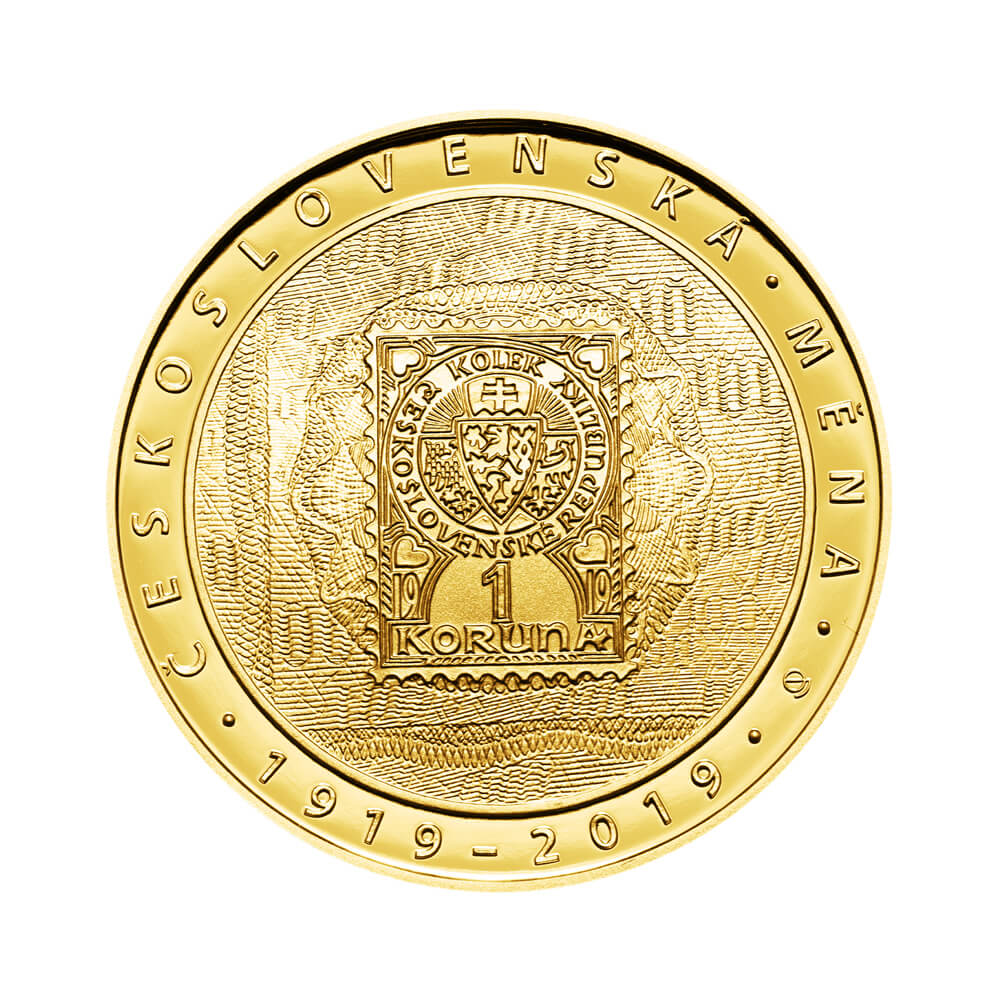 Gold coin 10000 CZK Zavedení československé měny | 2019 | Proof