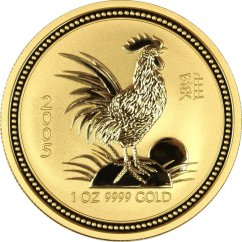 Zlatá investiční mince Rok Kohouta 1 Oz | Lunar I | 2005