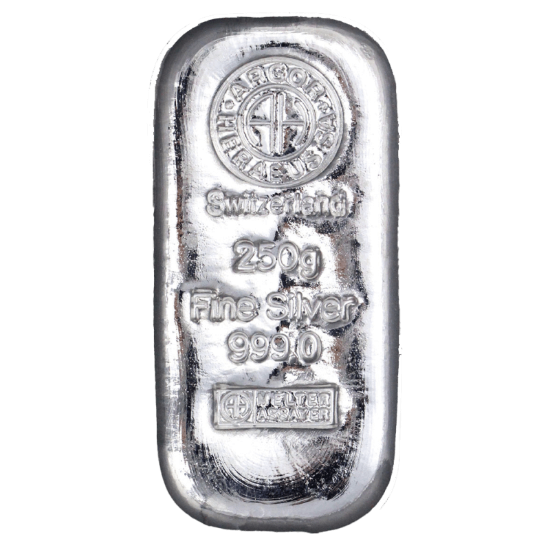 250g investiční stříbrný slitek | Argor-Heraeus