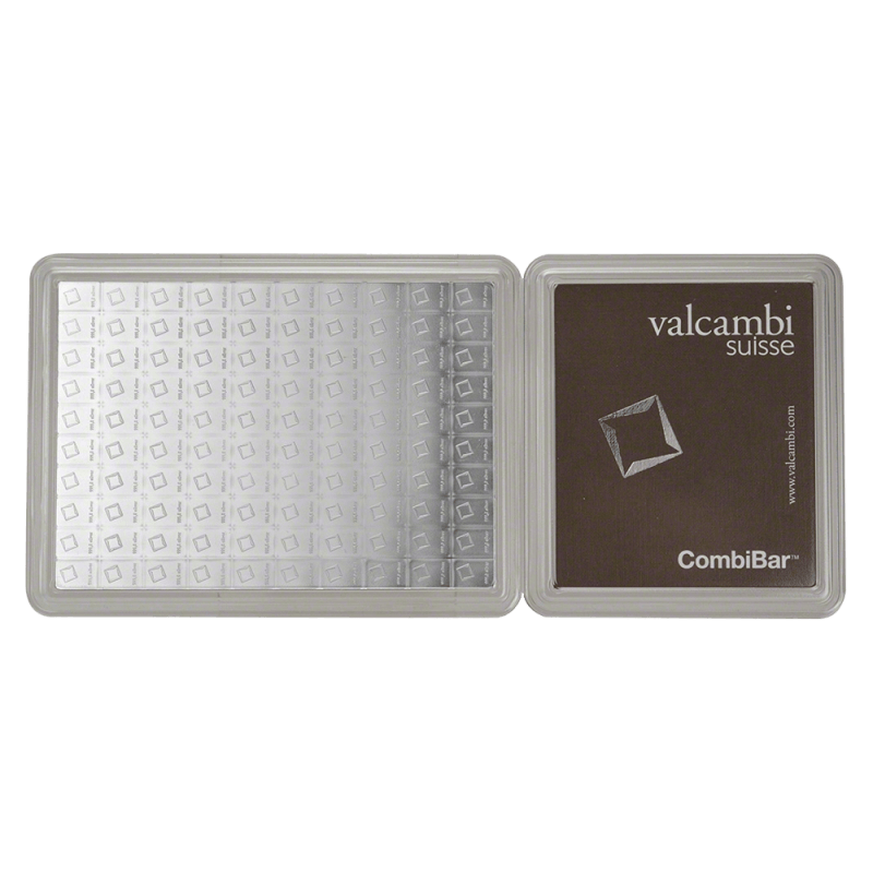 100 x 1g investiční stříbrný slitek | Valcambi | CombiBar®