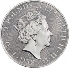 Stříbrná investiční mince Unicorn 10 Oz | Queens Beasts | 2019