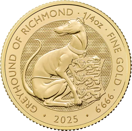 Zlatá investičná minca Greyhound 1/4 Oz | Tudor Beasts | 2025