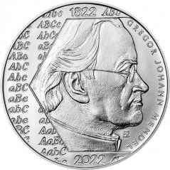 Strieborná minca 200 Kč Gregor Johann Mendel | 2022 | Standard