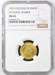 Zlatá mince Svatováclavský 1 Dukát  | 1923 | NGC | MS 63