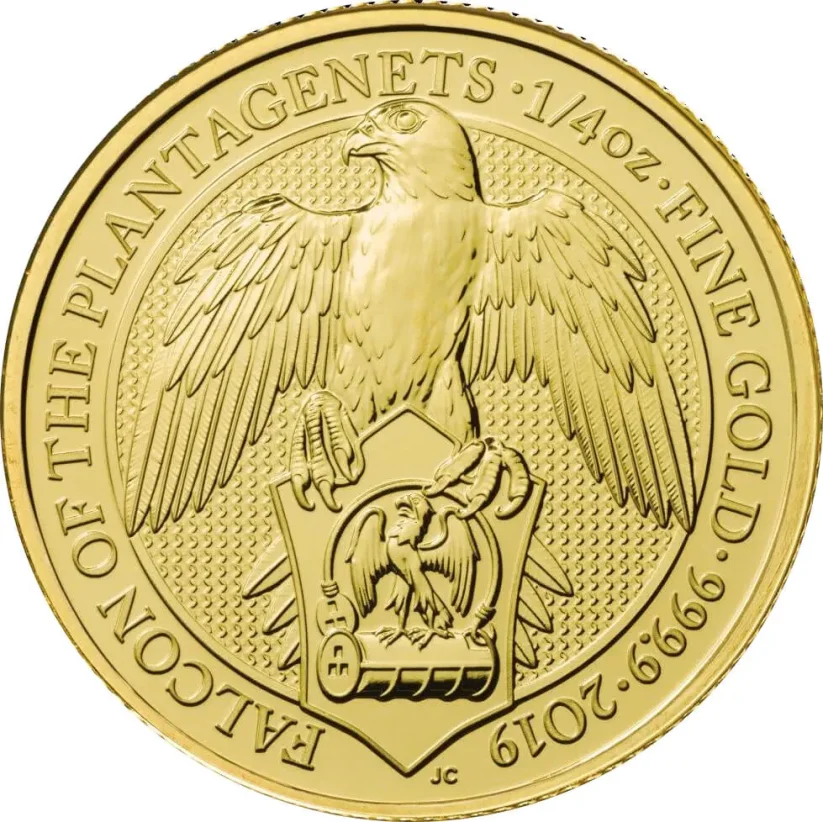 Gold coin Falcon 1/4 Oz | Queens Beasts | 2019
