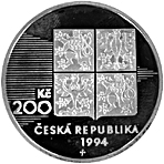Silver coin 200 CZK Vylodění spojenců v Normandii | 1994 | Proof