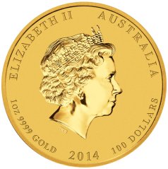Zlatá investiční mince Rok Koně 1 Oz | Lunar II | 2014