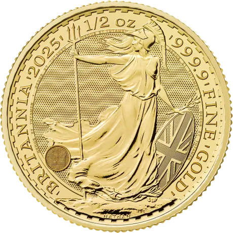 Zlatá investiční mince Britannia 1/2 Oz | Charles III | 2025
