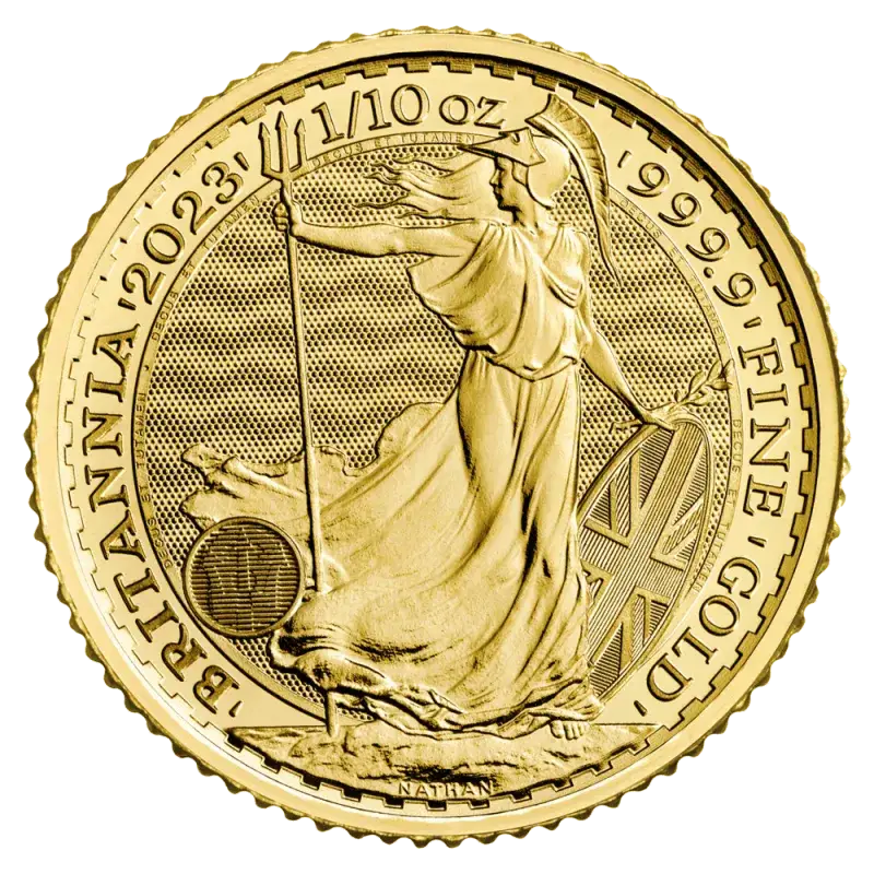 Zlatá investiční mince Britannia 1/10 Oz | Elizabeth II