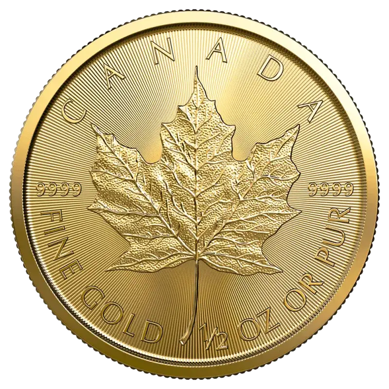 Zlatá investiční mince Maple Leaf 1/2 Oz