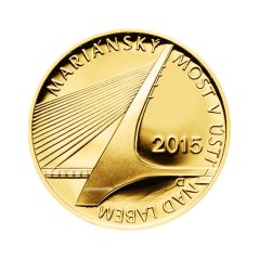 Zlatá minca 5000 Kč Mariánský most v Ústí nad Labem | 2015 | Proof