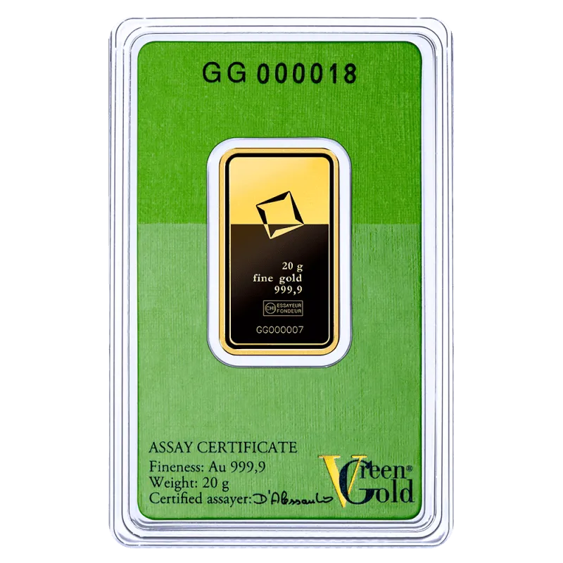 20g Gold Bar | Valcambi | Green Gold