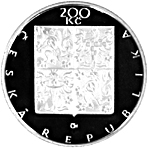 Stříbrná mince 200 Kč František Palacký | 1998 | Proof
