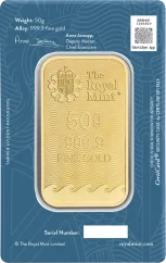 50g investiční zlatý slitek | The Royal Mint | Britannia