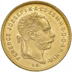 Zlatá minca 4 Zlatník Františka Jozefa I. | Uhorská razba | 1876