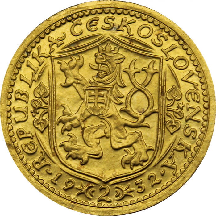 Gold coin St. Wenceslas 2 Ducat | 1932