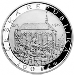Stříbrná mince 200 Kč První pražská defenestrace | 2019 | Proof