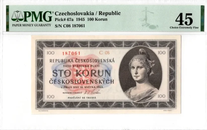 Bankovka 100 Korun |1945 | EPQ 45