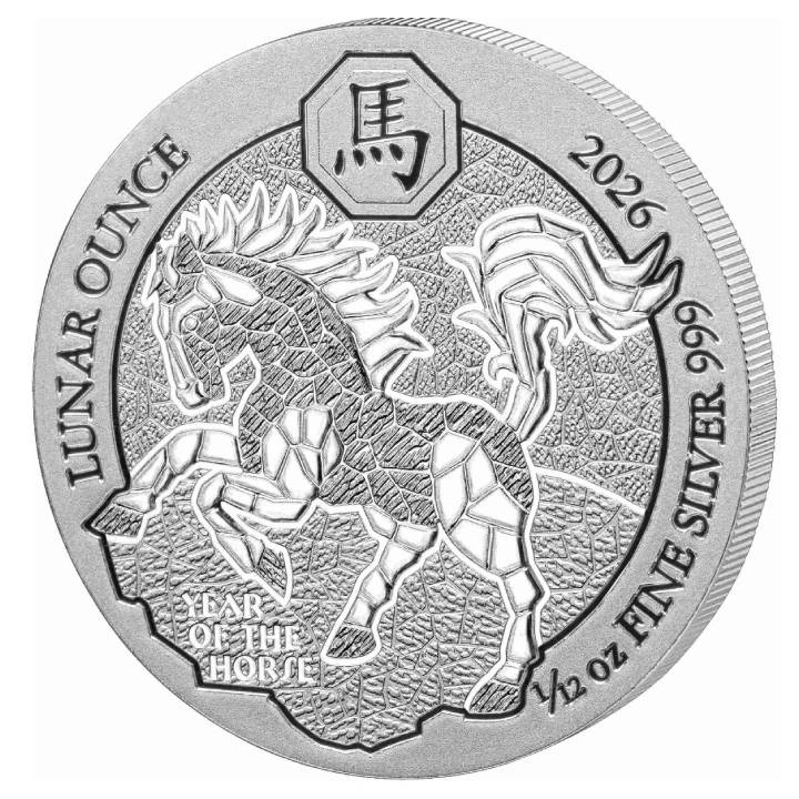 Stříbrná investiční mince Rok Koně 1/12 Oz | Lunar | Rwanda | 2026