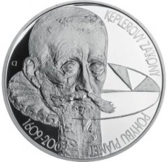 Stříbrná mince 200 Kč Formulovány Keplerovy zákony | 2009 | Standard