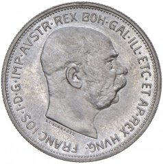 Stříbrná mince 2 korona Františka Josefa I. | Rakouská ražba | 1912