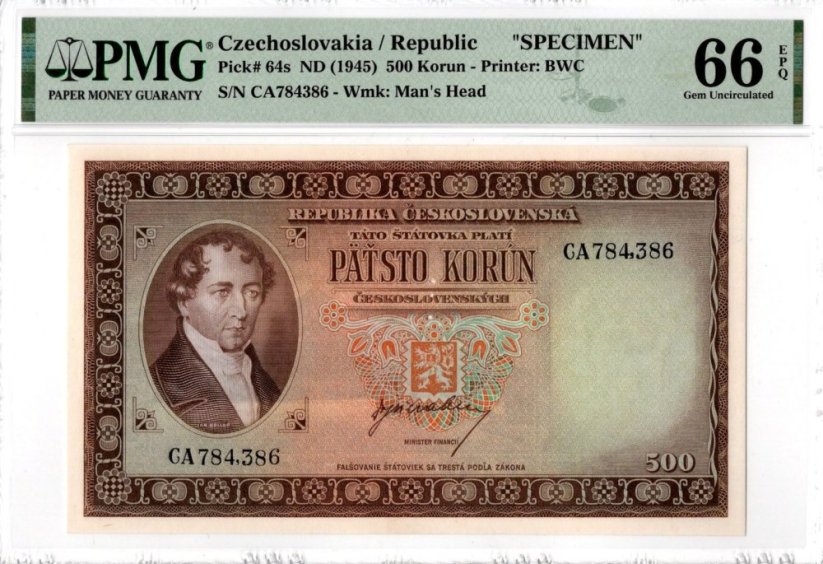 Bankovka 500 Korun | 1945 | EPQ 66