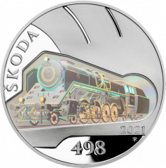 Strieborná minca 500 Kč Parní lokomotiva Škoda 498 Albatros | 2021 | Proof